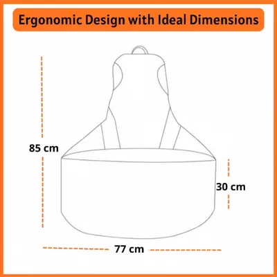 Premium Filled Gaming Bean Bag Chair – High-Back Quilted Seat, Side Pockets, Headphone Hanger & Water-Repellent Fabric – Ergonomic Support for Gaming, Lounge & Movie Nights-1