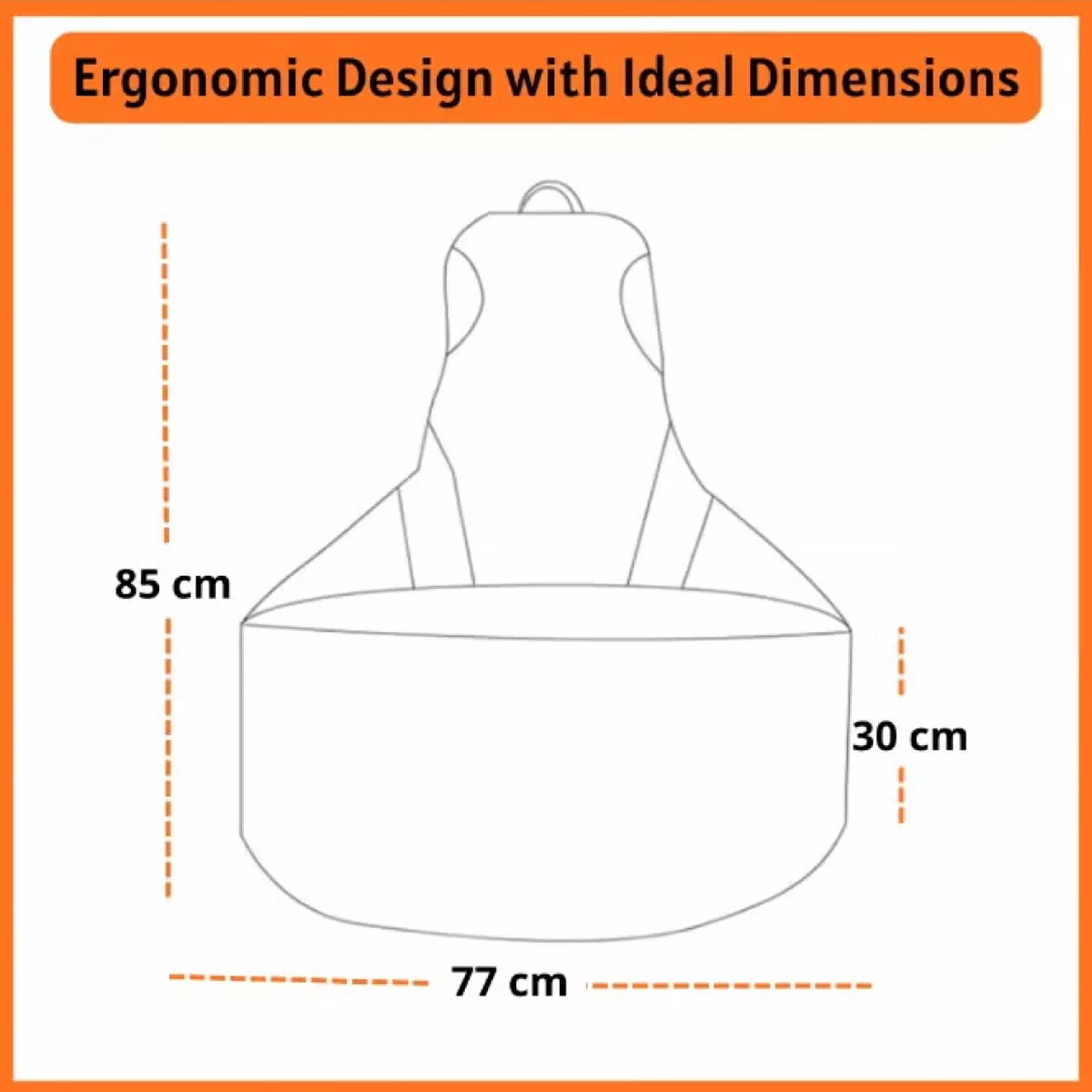 Premium Filled Gaming Bean Bag Chair – High-Back Quilted Seat, Side Pockets, Headphone Hanger & Water-Repellent Fabric – Ergonomic Support for Gaming, Lounge & Movie Nights-1-1