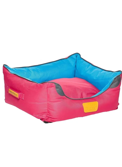 GiGwi Place Soft Bed Blue & Red S : L-45 / W-35 / H-21 cm-1