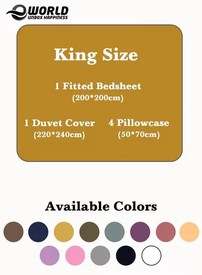 Premium Striped Duvet Set All Season – 6-Pieces Set Gold | King Size 220x240 cm | Ultra-Soft, Wrinkle-Resistant & Made in Dubai | Includes Duvet Cover, Fitted Sheet (200x200 cm) & 4 Pillowcases (50x70 cm)-1