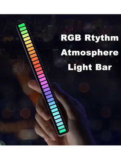 Yuwell Rechargeable RGB Music Rhythm Atmosphere Pickup Light with Voice Control Music Sync For Car Desktop Studio Game Room-0