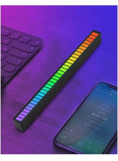Yuwell Rechargeable RGB Music Rhythm Atmosphere Pickup Light with Voice Control Music Sync For Car Desktop Studio Game Room-6