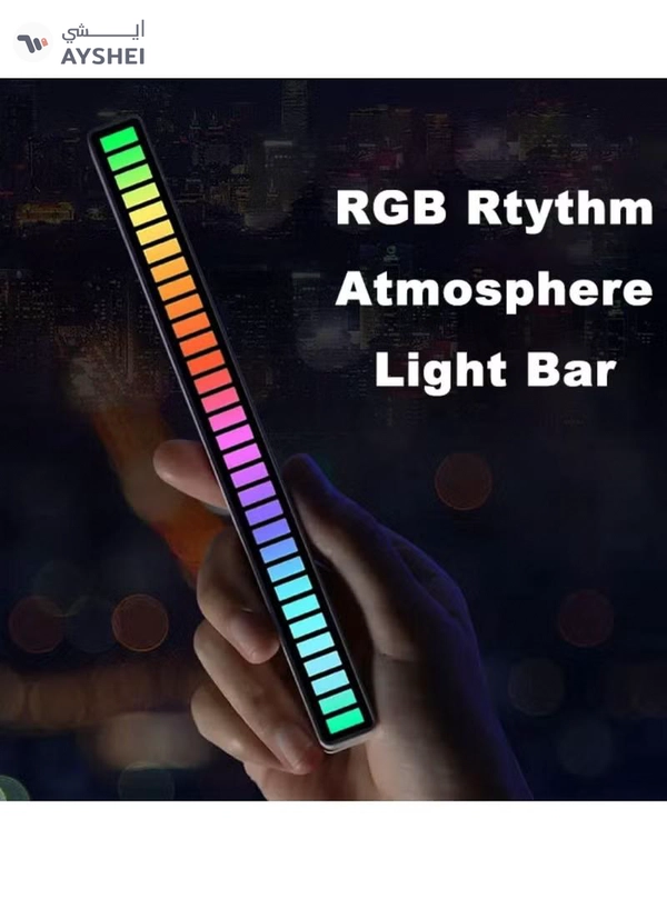 Yuwell Rechargeable RGB Music Rhythm Atmosphere Pickup Light with Voice Control Music Sync For Car Desktop Studio Game Room