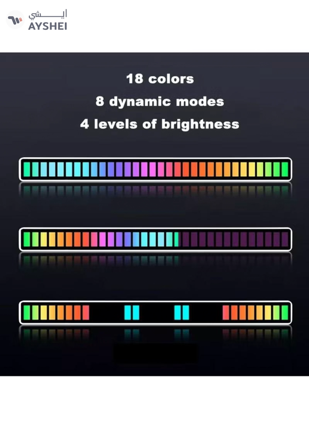 Yuwell Rechargeable RGB Music Rhythm Atmosphere Pickup Light with Voice Control Music Sync For Car Desktop Studio Game Room-5-5