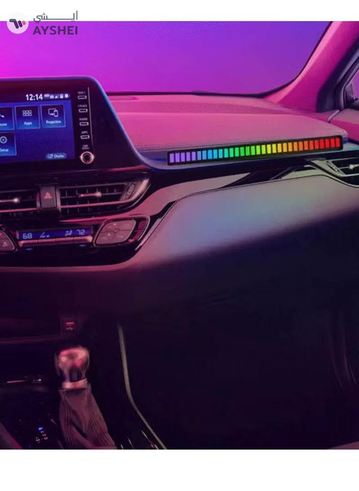 Yuwell Rechargeable RGB Music Rhythm Atmosphere Pickup Light with Voice Control Music Sync For Car Desktop Studio Game Room-2-2