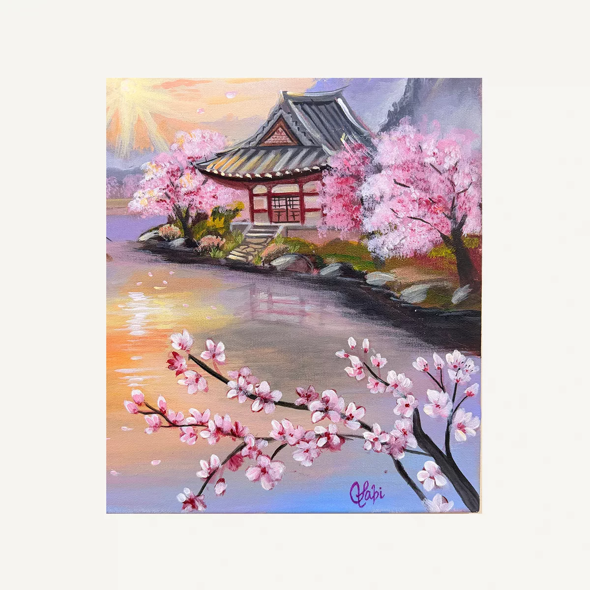 Original Painting: RADIANT BLOSSOM– 60 x 40 cm-1-1