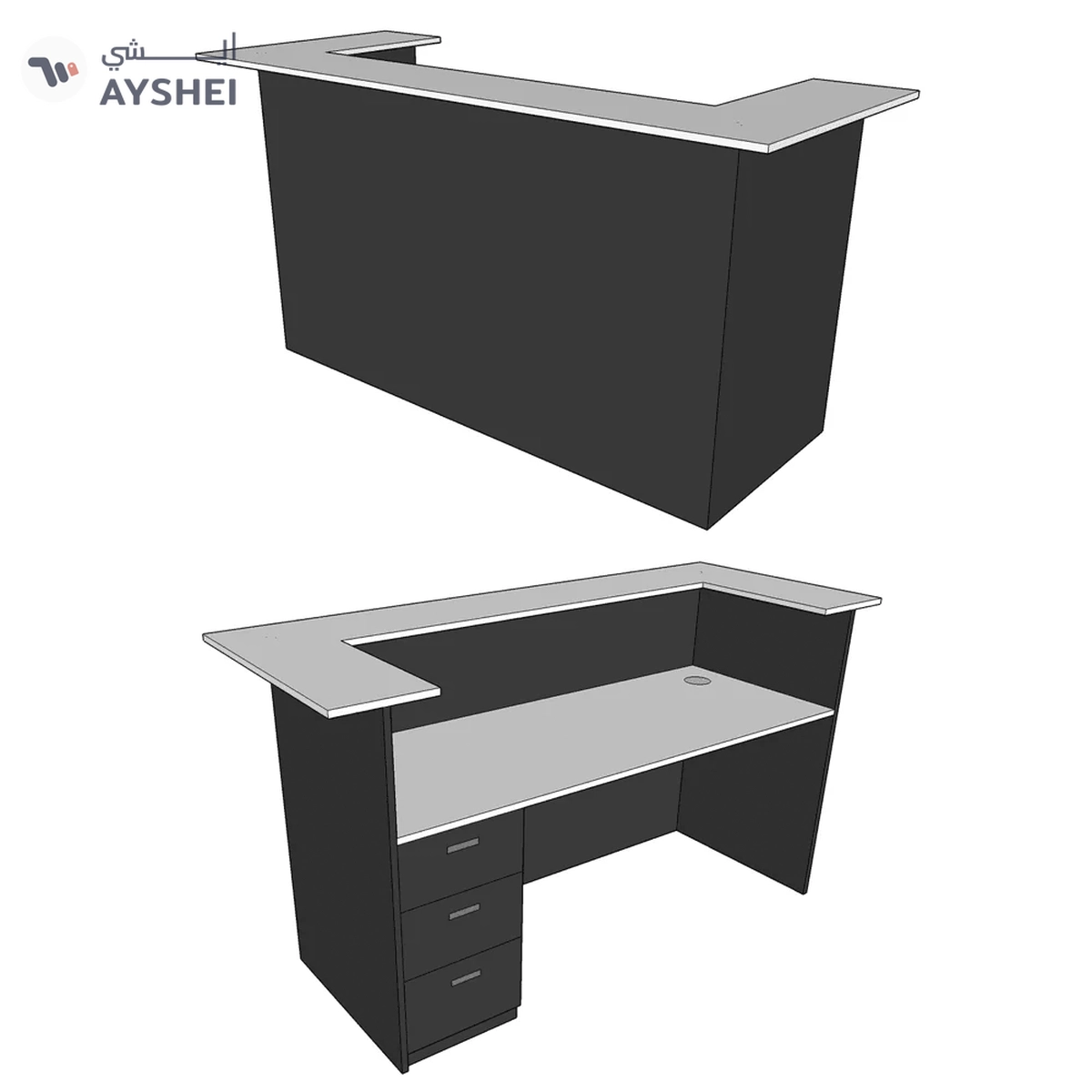 Reception Counter 02, Custom made-5-5