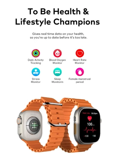 ITEL ‎2 Ultra 2.0'' HD IPS Display Smartwatch with Bluetooth Calling, 100+ Watch Faces-1