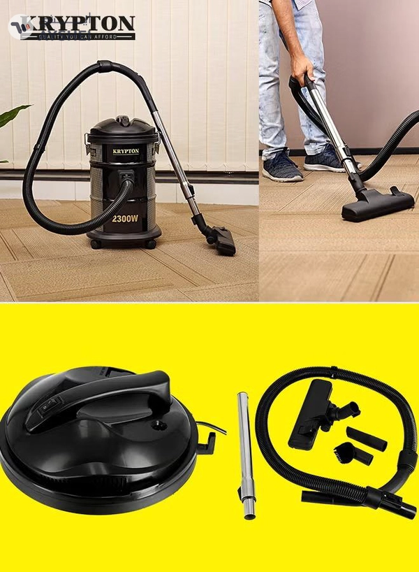 KRYPTON Drum Vacuum Cleaner with Dry & Blow Function/Large Dust Bag Capacity 