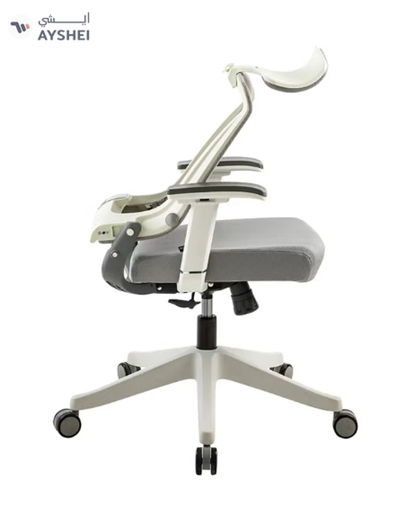 NAVODESK KIKO Ergonomic Folding Office Chair Beige/Grey 51cm