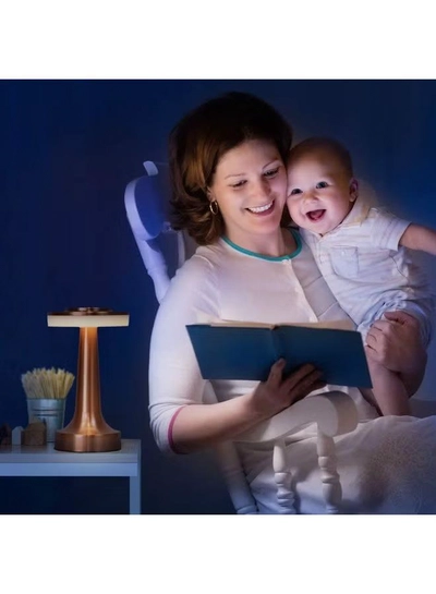Arabest Portable LED Table Lamp With Touch Sensor Gold 21x9cm-5