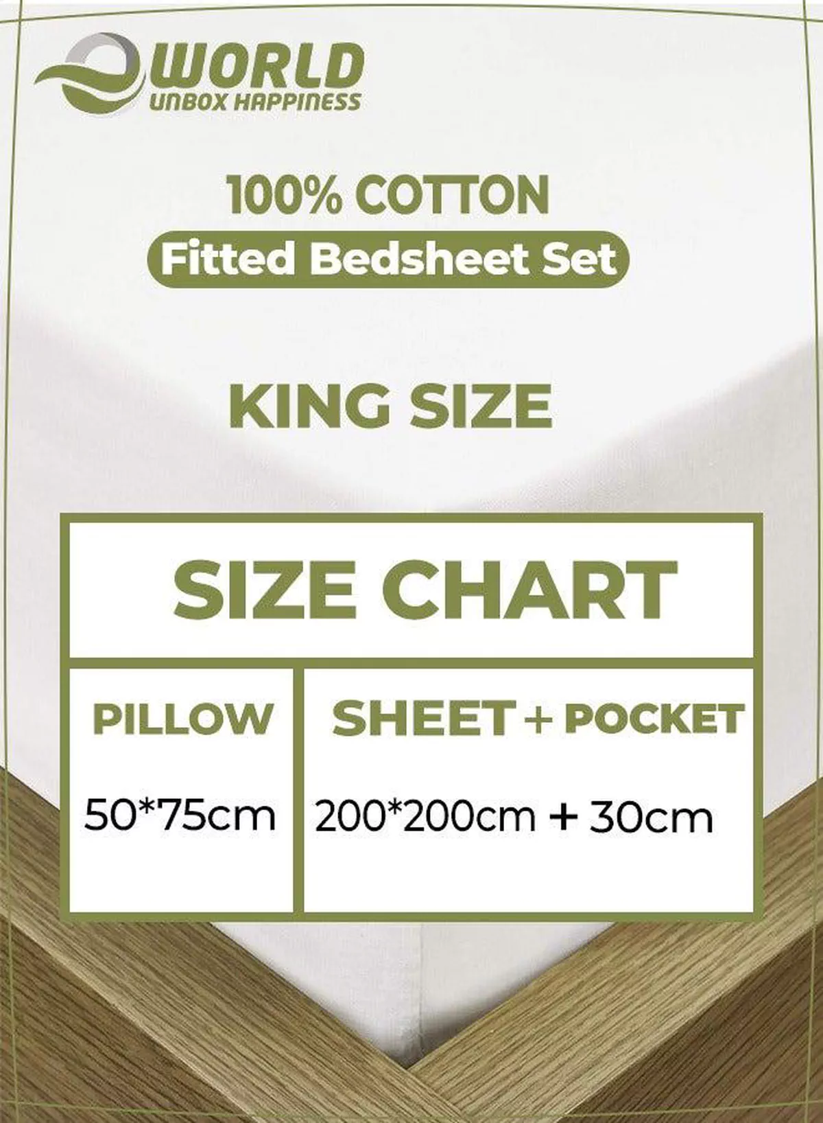 3-Piece White Cotton Fitted Bedsheet Set Includes 1 Deep-Pocket Sheet for a Snug Fit and 2 Pillow Covers, Breathable, Machine Washable for Optimal Protection-1-1