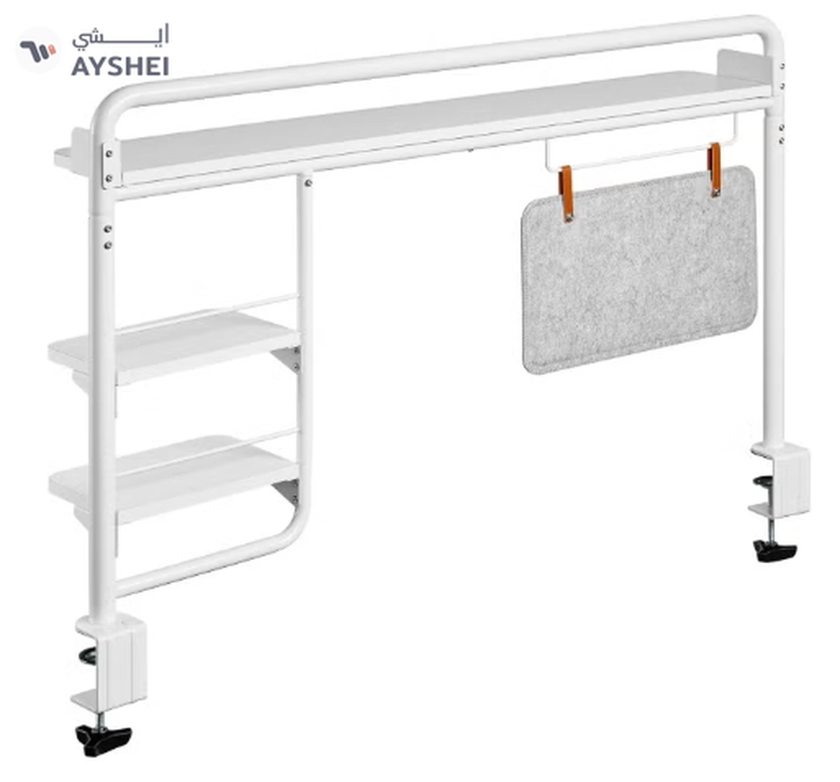 Navodesk NAVO Universal Clamp On Desk Shelf for Home Office, Desk Tray with C Clamp-3-3