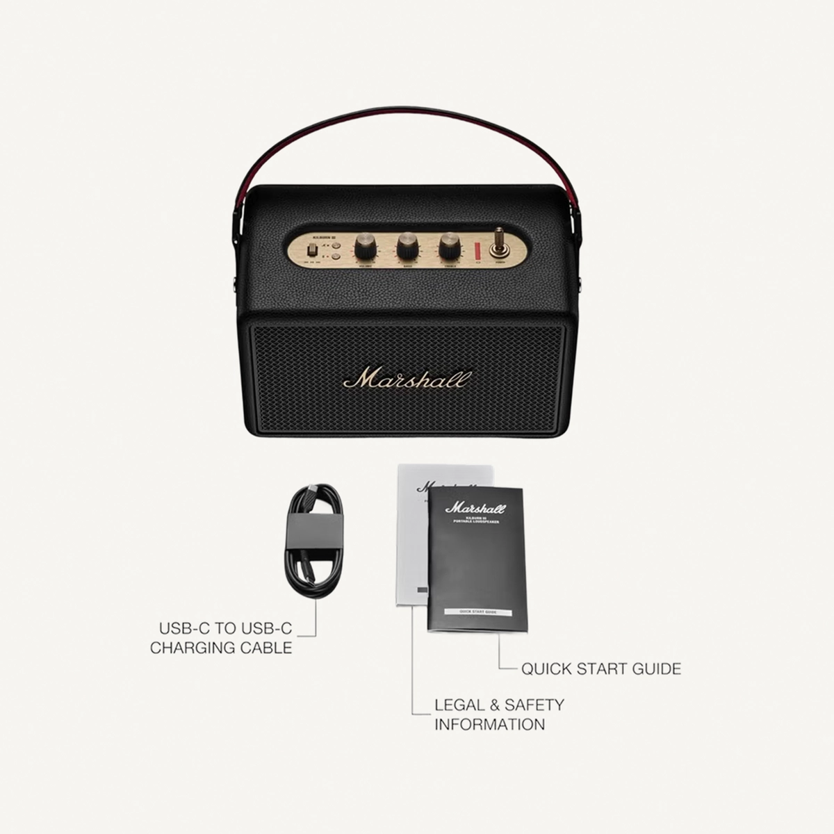 Marshall Kilburn III Bluetooth Speaker - Premium Water Resistance Portable Bluetooth Speaker & Wireless Speakers-3-3