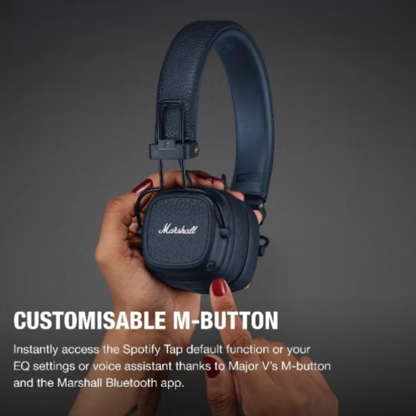Marshall Major V Bluetooth Headphones - Foldable Bluetooth Wireless Headphones Bluetooth with 100+ Hours