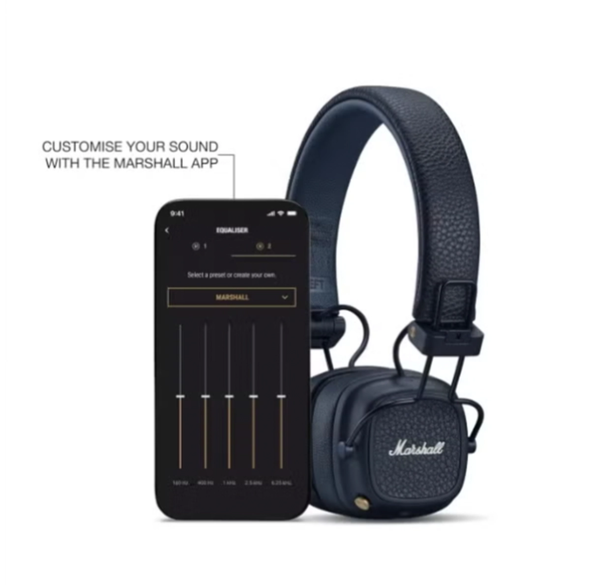 Marshall Major V Bluetooth Headphones - Foldable Bluetooth Wireless Headphones Bluetooth with 100+ Hours-5-5