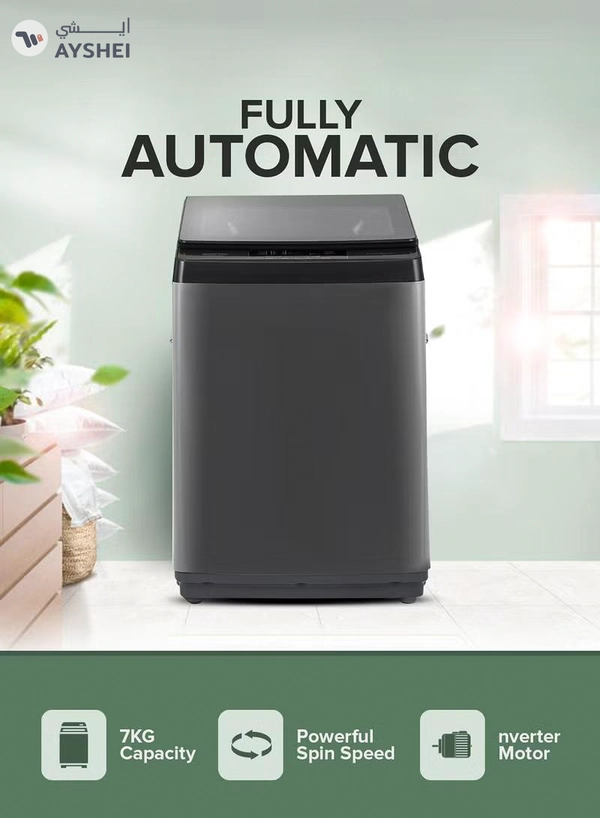 GEEPAS 7 KG Fully Automatic Washing Machine| Top Load Equipped with Child Lock, Air Dry Function, Digital Display, IMD Control Panel, Stainless Steel Inner Tub| 1 Year Warranty 0 W 0 W GFWM7800LCQ Silver