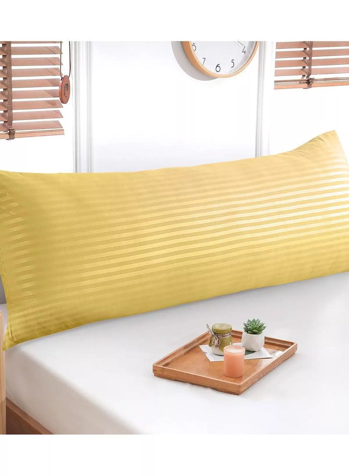 Premium Full Body Pillow for Adults, Ultra-Smooth Polyester Fiber, Breathable & Ideal for Side Sleepers, with Ultra-Soft Cotton Cover, Available in Multiple Colors, 120x45 cm-3-3