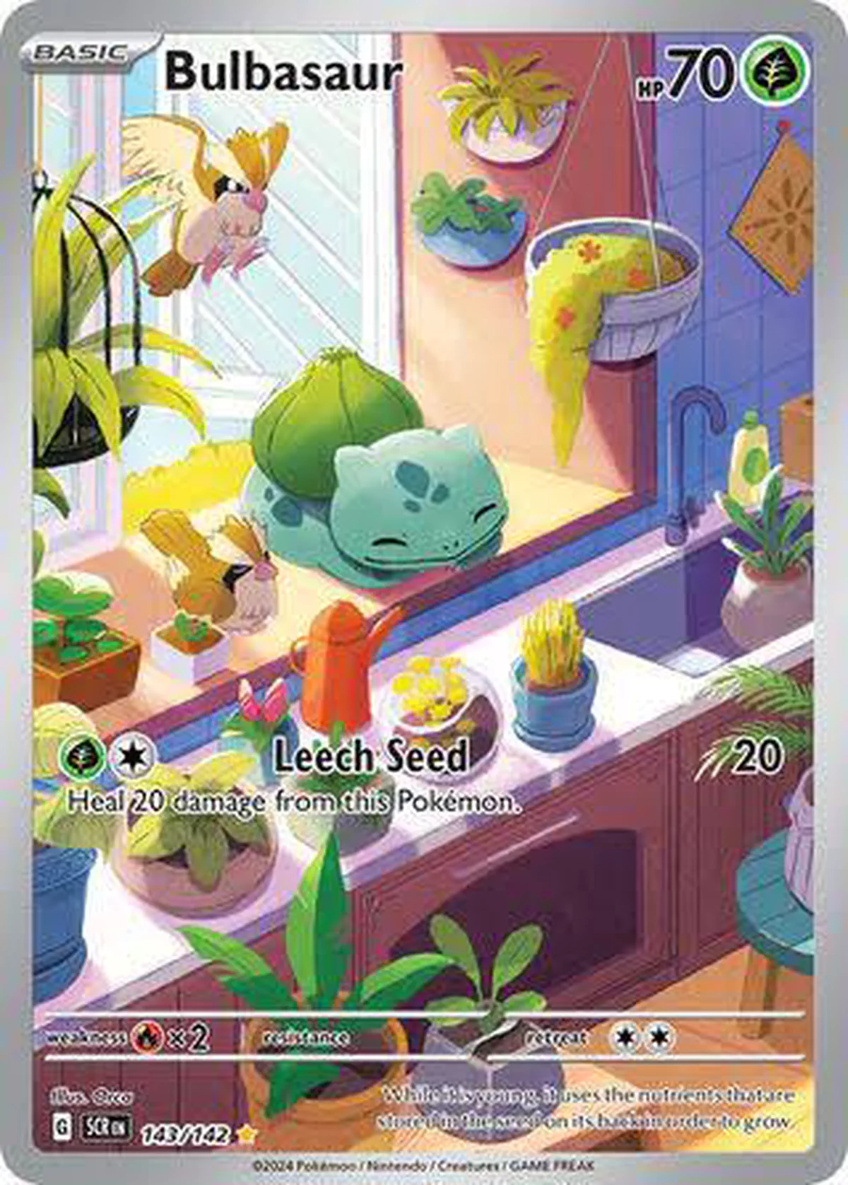 Pokemon Bulbasaur Scarlet & Violet: Stellar Crown 143/142 Holofoil NM