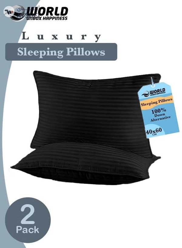 Eworld Pack of 2 Premium Down Alternative Filled Bed Pillows, Featuring Breathable Cover