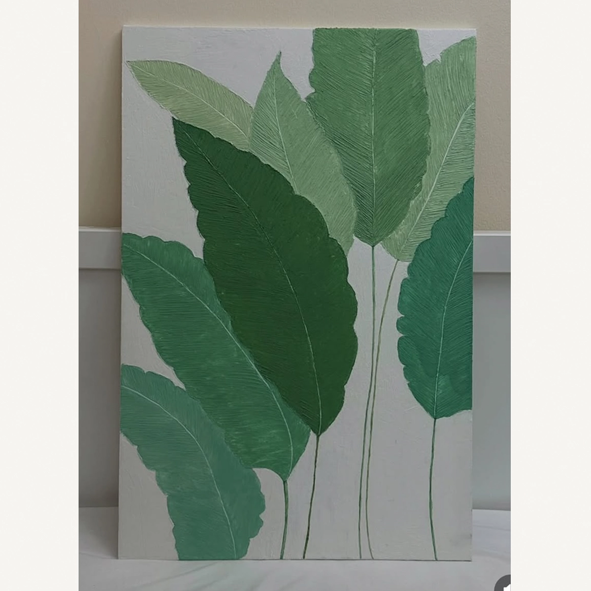 Botanical Harmony – Hand-Painted Tropical Leaf Artwork-4-4