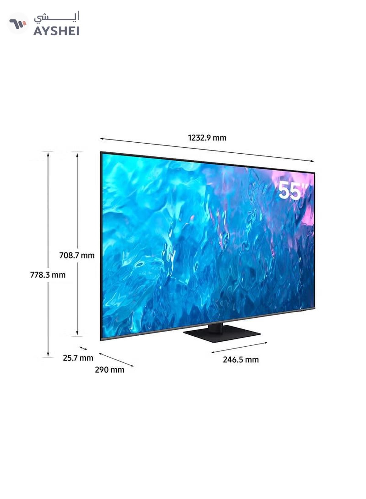Samsung 55 Inch QLED 4K Smart TV 2023 55Q70C Titan Gray-6-6