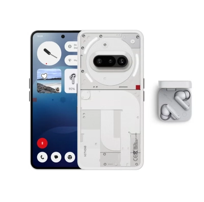 Nothing Phone 3a 5G Dual SIM White 12GB RAM 256GB With CMF Buds - Middle East Version-0
