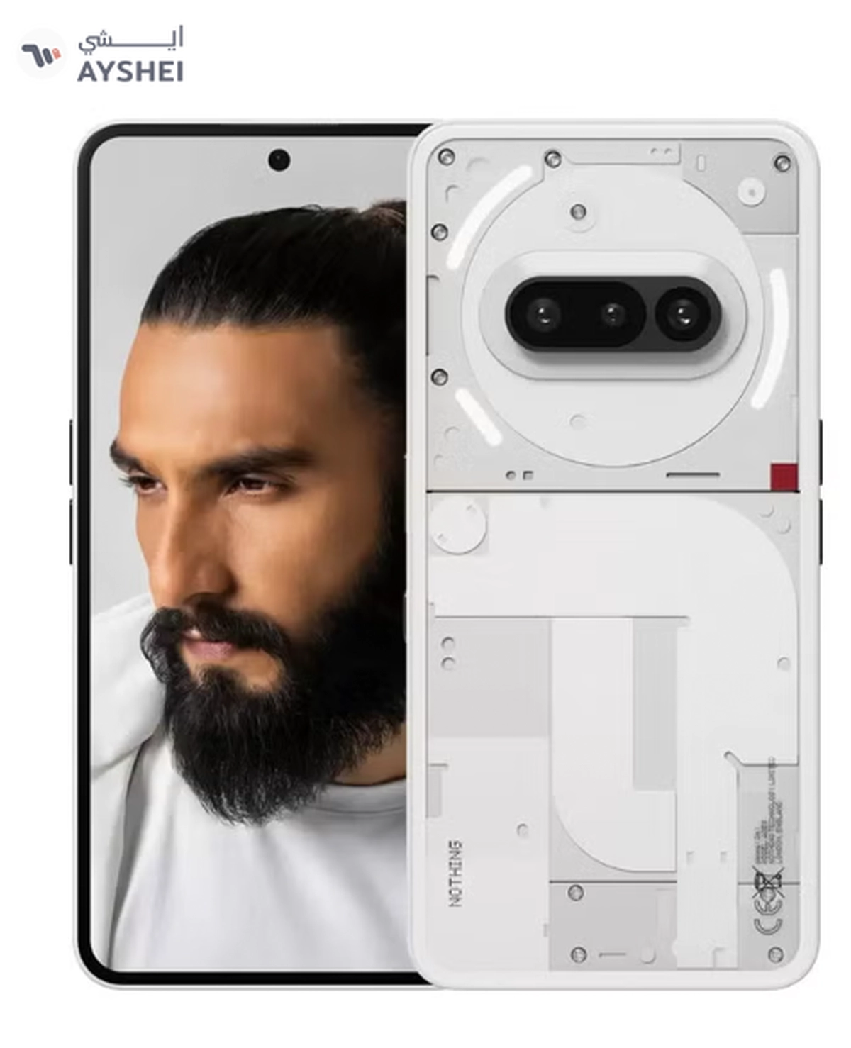 Nothing Phone 3a 5G Dual SIM White 12GB RAM 256GB With CMF Buds - Middle East Version-1-1