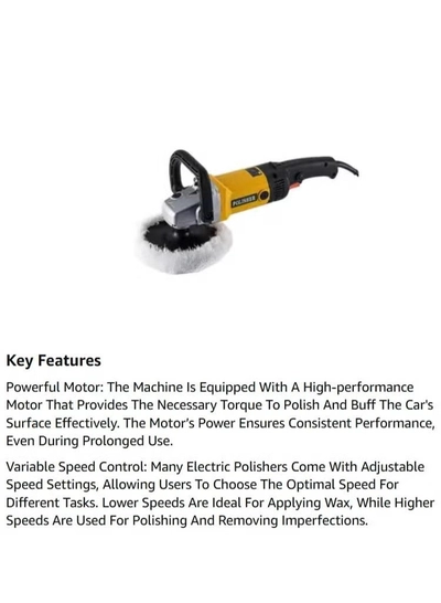 ABBASALI Electric Car polisher machine Buffing machine for home complete set-1