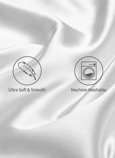 Eworld Set of 2 Soft Silk Pillows for Hair and Skin Care Breathable Double Sided Pillowcase -4