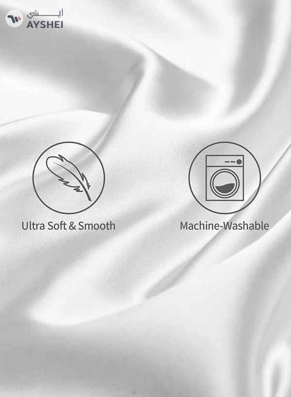 Eworld Set of 2 Soft Silk Pillows for Hair and Skin Care Breathable Double Sided Pillowcase