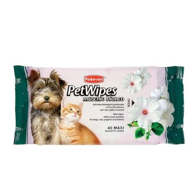 Padovan Pet Wipes White Musk (40 Wipes)-0