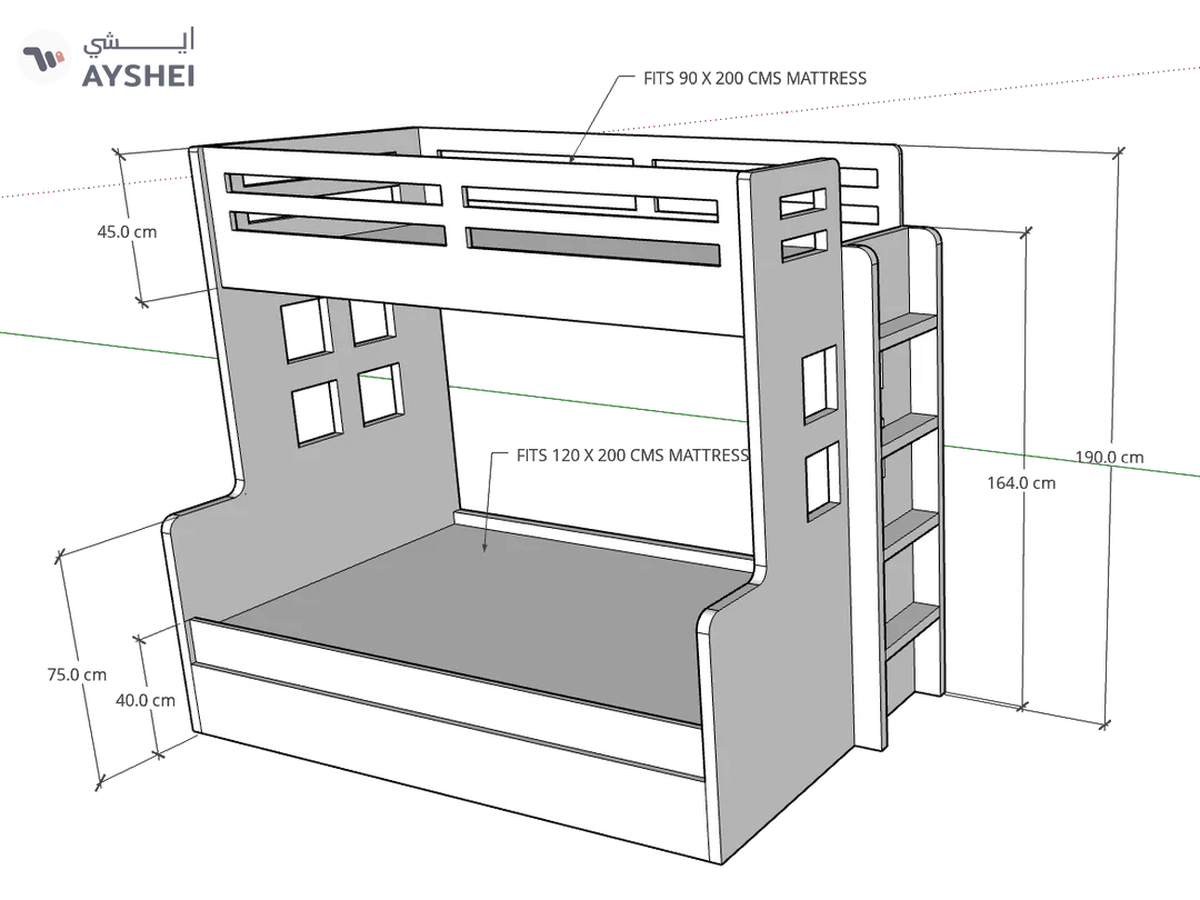 Nexa Bunk Bed-3-3