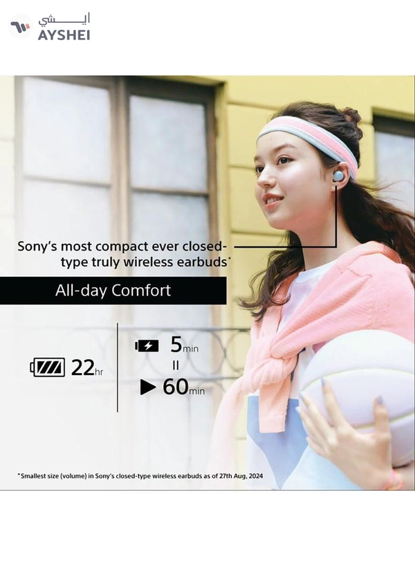Sony WF-C510 Truly Wireless Earbuds, 22 hours battery life, Clearer hands-free calling, Multipoint Connection, Ambient Sound Mode, IPX4 Water Resistance Blue