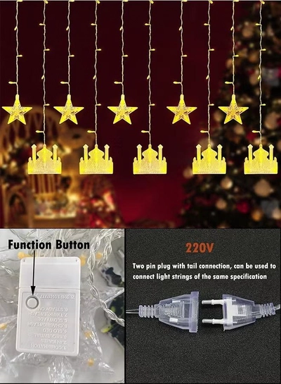 Eworld LED String Lights with 8 Lighting Modes for Eid and Ramadan Decorations-2