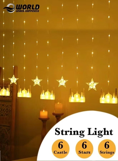 Eworld LED String Lights with 8 Lighting Modes for Eid and Ramadan Decorations-0