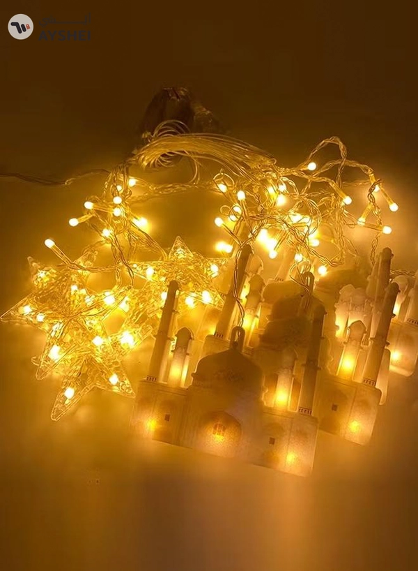 Eworld LED String Lights with 8 Lighting Modes for Eid and Ramadan Decorations