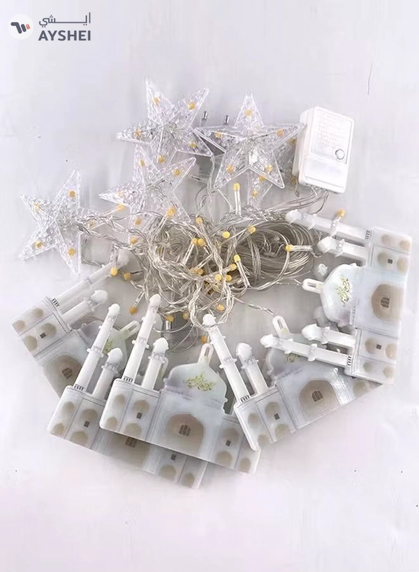 Eworld LED String Lights with 8 Lighting Modes for Eid and Ramadan Decorations