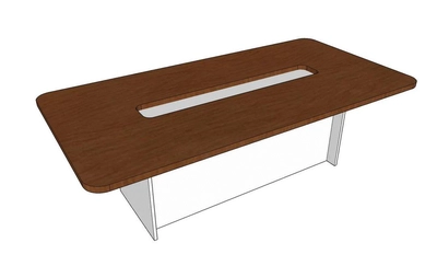 Meeting table: Rounded Rectangle, Hollow Center, For 6-20 persons-0