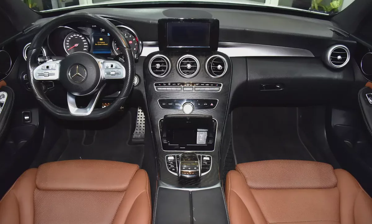AED 1,566 EMi at 0% DP | Mercedes Benz C200 ( 2019 Model ) in White Color GCC Specs-10-10