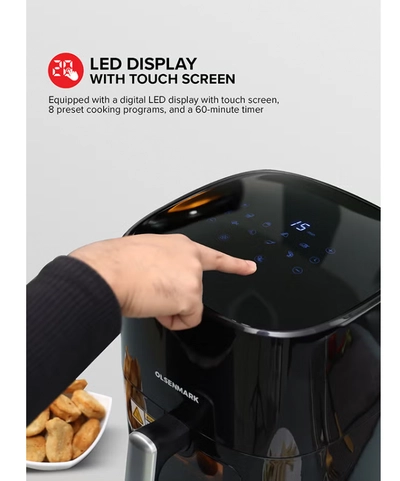 Olsenmark 6L Digital Air Fryer | LED Touchscreen Display-3
