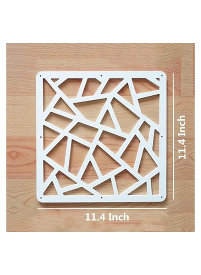 Eworld White Room Dividers with 12 Wood Plastic Hanging Panels for Living Room-4