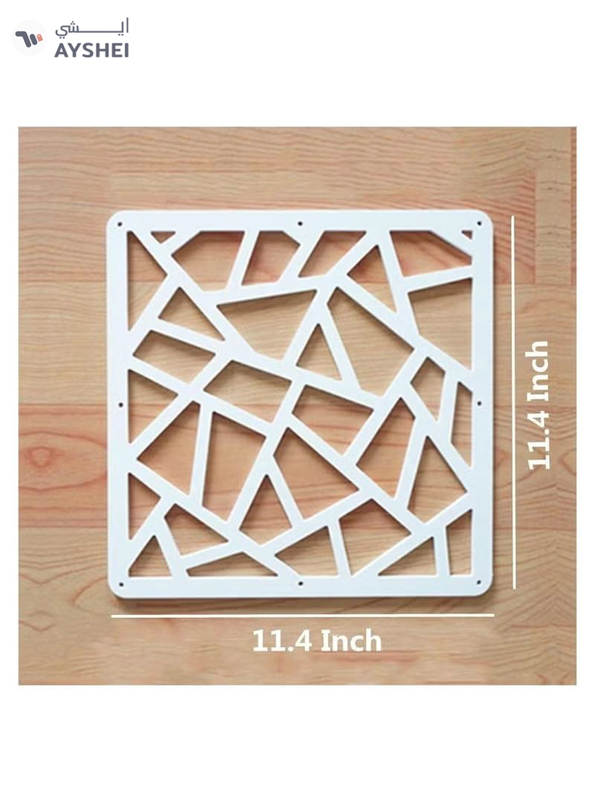 Eworld White Room Dividers with 12 Wood Plastic Hanging Panels for Living Room-4-4