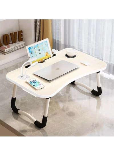 DubaiGallery Multifunction Modern Simple Laptop Bed Desk,card Slot/cup Holder/USB Interface/folding Portable Bed Tray Table,bed Sofa Eating Writing Desk-1