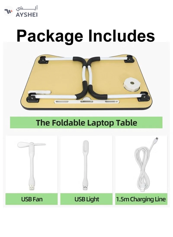 DubaiGallery Multifunction Modern Simple Laptop Bed Desk,card Slot/cup Holder/USB Interface/folding Portable Bed Tray Table,bed Sofa Eating Writing Desk