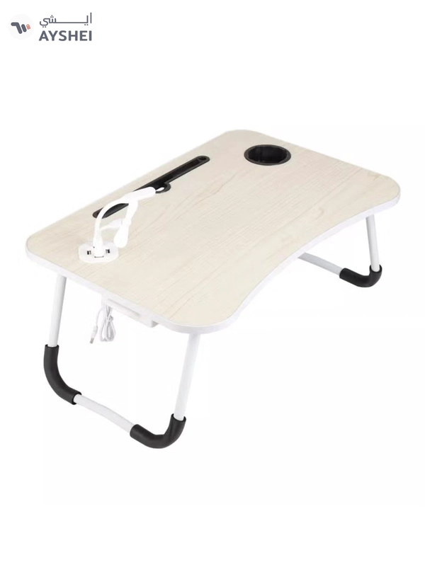 DubaiGallery Multifunction Modern Simple Laptop Bed Desk,card Slot/cup Holder/USB Interface/folding Portable Bed Tray Table,bed Sofa Eating Writing Desk