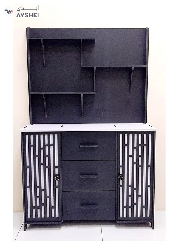 Eworld Large DIY Coffee and Corner Table with Multiple Shelves for Kitchen