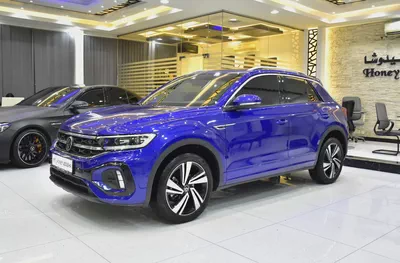 AED 1,289 EMi at 0% DP | Volkswagen T-ROC R-Line ( 2023 Model ) in Blue Color GCC Specs-1