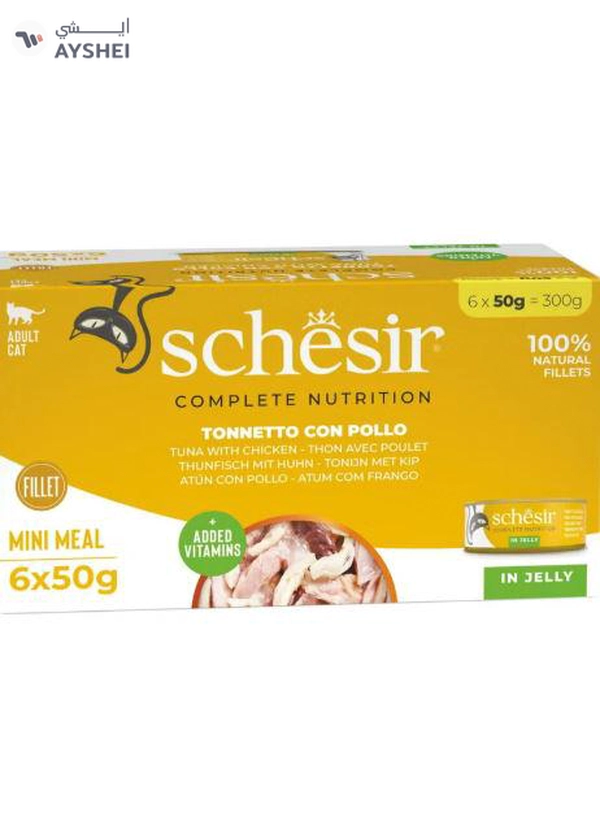 Schesir Cat Multi pack Can Tuna with Chicken-6x50g Weight - 300g