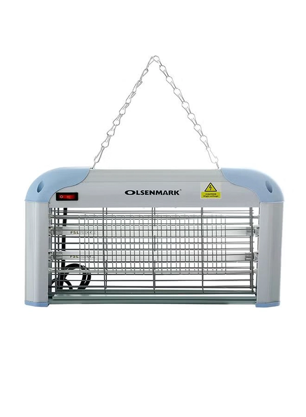 Olsenmark Electric Insect Killer- Automatic Pest And Fly Killing Machine, Energy Saving- Natural And Chemical Free, Advanced Technology With Low Power Consumption White/Light Blue